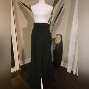 Elegant Black Wide-Leg Women's Pants